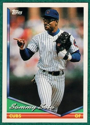 Sammy Sosa - 1994 Topps #725 - Chicago Cubs Baseball Card - Image 1 of 2