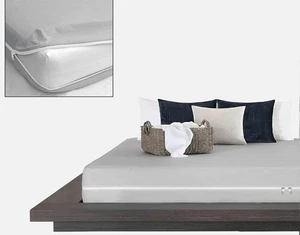 Zippered Full Fitted Sheet fits 12” Mattresses Ultra-Soft Microfiber Silver Gray - Picture 1 of 6