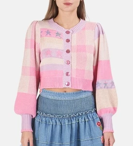 LoveShackFancy Bedford Large Crop Cotton Candy Cardigan NWT $385 MSRP - Picture 1 of 6
