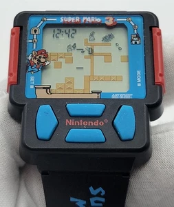 Orologio Vintage 1990 Nintendo Super Mario Bros 3 Gioco MZ Berger Digitale LCD Funzionante - Foto 1 di 13