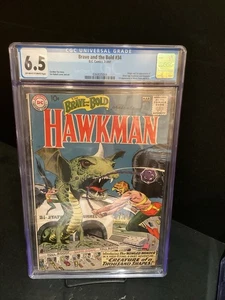 Brave and the Bold #34 CGC 5.0 (1er Hawkman de la Edad de Plata, DC Comics, 1961) - Imagen 1 de 3