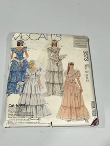 Vintage McCalls 3573 Sewing Pattern Tiered Prairie Wedding Dress 8-10-12 Bride - Picture 1 of 8