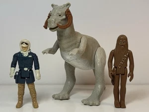 Star Wars ESB Tauntaun, Han Solo Hoth & Chewbacca Action Figures 1980 Kenner - Bild 1 von 22