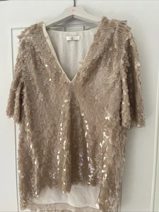 Whistles Sequin Top, Champagne Colour. UK 10 - Picture 1 of 19