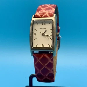 PEDRE Vintage Women’s Fashion Quartz Wristwatch Leather Band Japan Movt Working - Picture 1 of 19