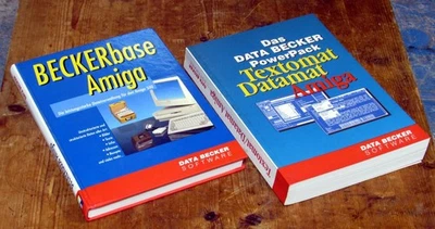 2x Buch "BECKERbase Amiga" und "Textomat, Datamat Amiga" von Data Becker - Bild 1 von 4