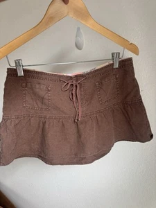 Minifalda vintage con cordón HOLLISTER marrón para mujer talla 3 - Imagen 1 de 15