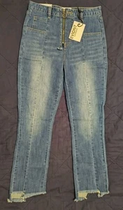 Anthropologie Evidnt Jeans Los Angeles Tangier Step Hem Straight Sz 27 NWT - Picture 1 of 4