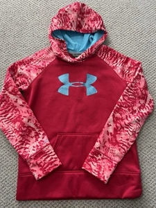 Girls Under Armour Storm Loose Fit Cold Gear Hoodie Pink YXL - Picture 1 of 6