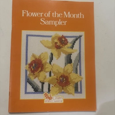 Flower Of the Month Sampler Book of Cross Stitch Patterns 1983 Current Vintage - Image 1 of 4