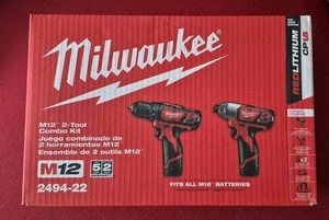Milwaukee 2494-22 M12 Drill/Driver & Impact 2-Tool Combo Kit Brand New!!! - Picture 1 of 3