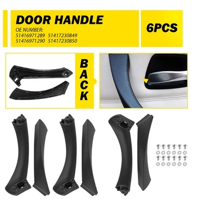 Inner Door Pull Panel Handle Trim Covers For BMW 323i 325xi 328i 330xi 6Pcs/Set - Изображение 1 из 4