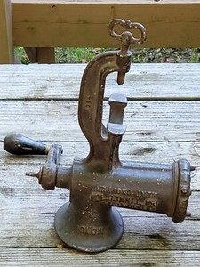 Vintage #10 Enterprise Tinned Cast Iron Meat Chopper USA