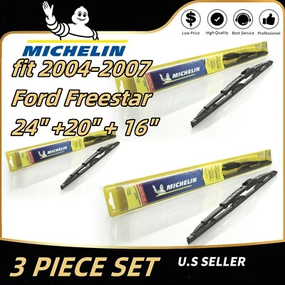 Limpiaparabrisas 3pk delantero trasero estándar - apto para Ford Freestar 2004-2007 30240/200/160 Foto 1 de 4