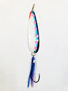 Cuchara Salmón McOmie's 4" UV AZUL Arenque con Hoochie - Imagen 1 de 1