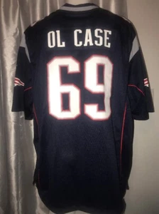 nwot NIKE #69 "OL CASE" NFL on Field XXL 56" New England Patriots Jersey Home - Picture 1 of 10