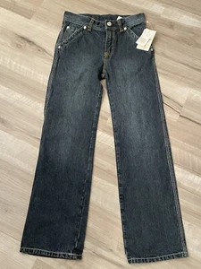 New! Boy’s Size M (8-10) Adjustable Elastic Waist Denim Blue Jeans 100% Cotton - Picture 1 of 8