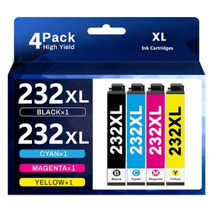 4PK 232XL 232 XL T232XL Ink Cartridge for Epson XP-4200 XP-4205 WF-2930 WF-2950 - Picture 1 of 7