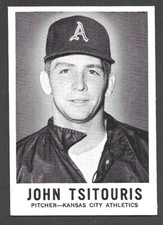 1960 LEAF SPORTS NOVELTIES #63  John Tsitouris  KANSAS CITY ATHLETICS  EX  A