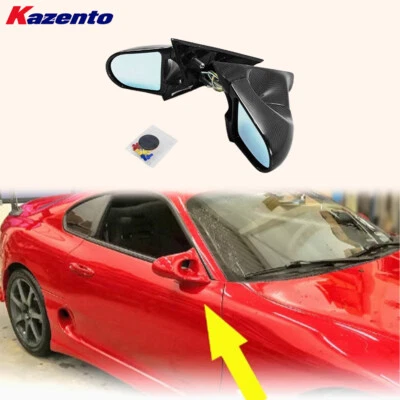 Espejos retrovisores aerodinámicos (vehículo con tracción izquierda) carbono estilo KZ para Toyota Supra JZA80 Foto 1 de 4