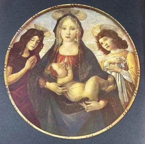 1907 The Virgin & Child St John Baptist and Angel Original Mag Print - Picture 1 of 7