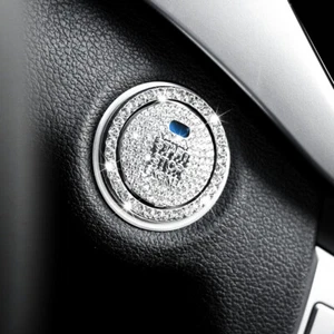 Car Interior Decorative Button Start Switch Diamond Ring Trim Cover Accessories - Bild 1 von 12