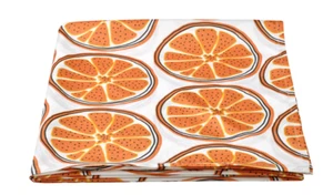 IKEA TORVFLY Tablecloth, Patterned/Off-White Orange, 145x240 cm, 57"x94" - Picture 1 of 5