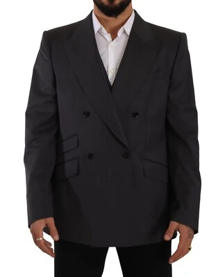 DOLCE & GABBANA Blazer SICILIA Gray Double Breasted 2 Piece IT56/ US46/ XL $3900 - Image 1 of 4