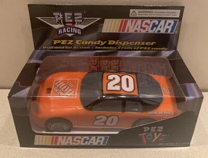 2003 Pull And Go NASCAR Race Car PEZ Candy Dispenser W/Home Depot Ad - Candy NEW - Picture 1 of 5