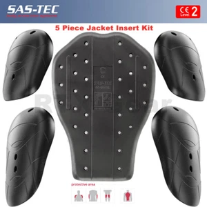 SAS-TEC German Engineered CE Level 2 Motorcycle Armour Biker 5 Pc Protection Set - Picture 1 of 5