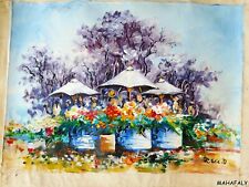 Ölgemälde Nr.17 von Eric 45 x 30 Blumenmarkt im Hochland Madagaskar Afrika Maler