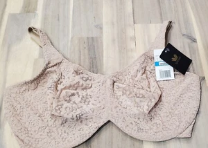 Wacoal Women's Halo Lace Full Figure Underwire Bra in Beige | Size 38DDD-2 - Picture 1 of 5