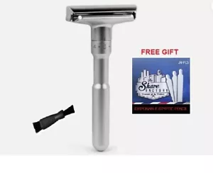 Afeitadora Clásica Ajustable Para Afeitar Bigote Barba de Hombre+Cuchillas 5PCS - Picture 1 of 20
