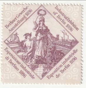 Alemania - Exposición Industrial de Berlín etiqueta 1896(M) - Imagen 1 de 1