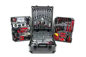 VALIGIA CASSETTA ATTREZZI DA LAVORO KIT UTENSILI + OMAGGI COMPLETA DI TROLLEY - Foto 1 di 4