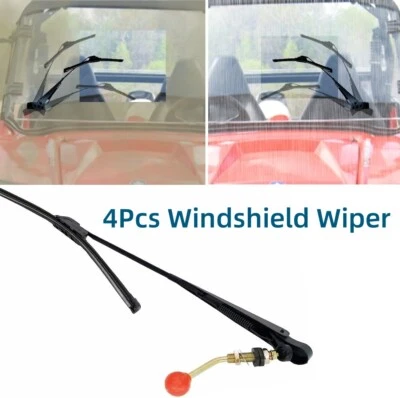 4套手动手动挡风玻璃刮水器适合Polaris Ranger RZR 570 900 1000 — 第 1/4 张图片