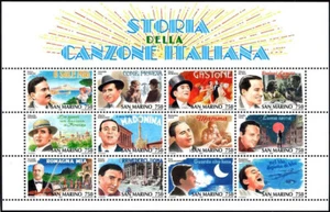 San Marino 1996 Foglietto Storia della canzone Italiana nuovo sottofacciale - Picture 1 of 1