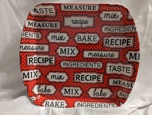 Home Essentials Vassoio in Melamina, Tema Parole da Forno, Rosso - USATO - Foto 1 di 8