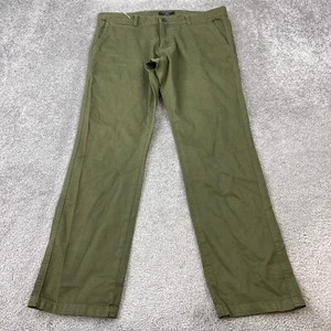 Pantalones chinos Matchstick Argus para hombre XXL/36 verde frente plano bolsillo para monedas - Imagen 1 de 9