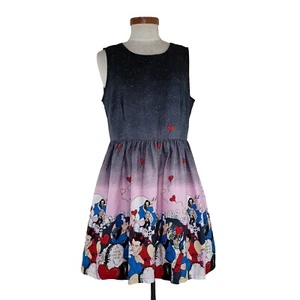 Dangerfield Black Friday Pick Me Dress Size 12 Fit & Flare Vampire - Picture 1 of 17