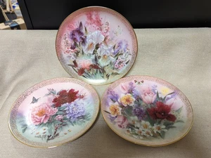 3 Vintage 1991 Lena Liu Collector Plates -  Symphony of Shimmering Beauty - Picture 1 of 4