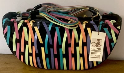 Nuevo con etiquetas Bolso de Mano Inge Sport By Inge Christopher Multicolor Cinta Cuero Cartera Foto 1 de 4