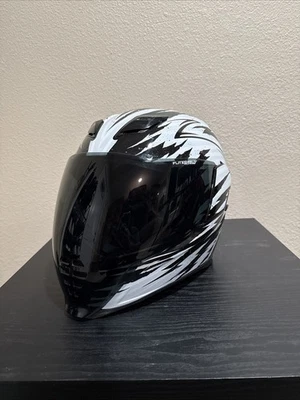 Capacete Icon Airflite Fayder preto e branco GG - Imagem 1 de 4