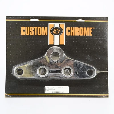 Chrome Billet Upper Triple Tree Fit For Harley Early 4-speed Big Twin 1949-1999 - Image 1 of 3