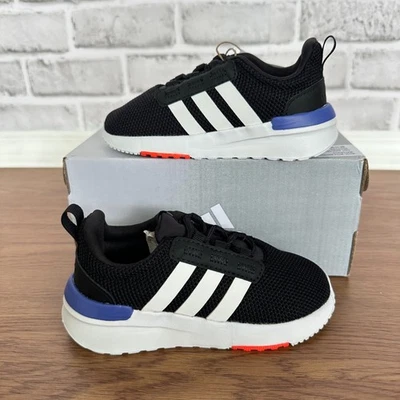 ❤️Zapatos deportivos Adidas Racer TR211 sin cordones para correr 5K bebé niño negro H04229 Foto 1 de 4