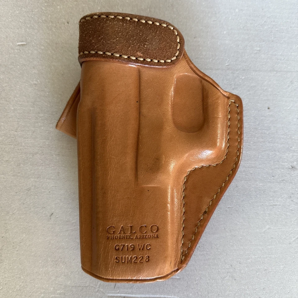 GALCO G719WC LEATHER BELT CARRY HOLSTER SUM228 Natural S&W SD40VE - Image 1 of 4