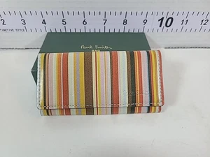 Paul Smith Mainline Signature Stripe Leather Key Case - Picture 1 of 22