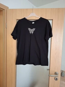 Damen/Mädcen Kurzarmshirt Gr.XL (40/42) Fa.schwarz mit Print - Bild 1 von 11