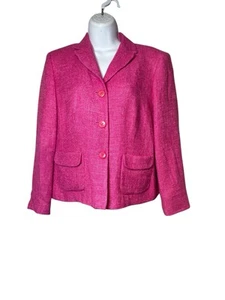 Talbots Petite 8 Retro Style Blazer Button Shoulder Pads Career Wear - Picture 1 of 12