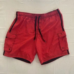 OP Ocean Pacific Swim Trunks Men's Size XL Lined 3 Pockets Black Drawstring - Picture 1 of 4